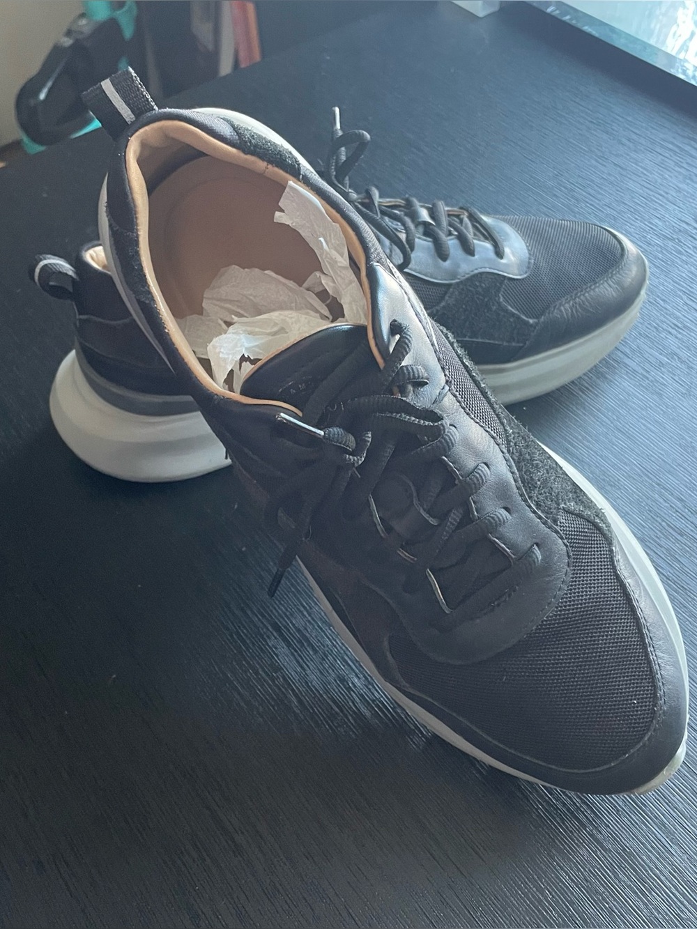 Johnston & Murphy Black Sneakers Size 12